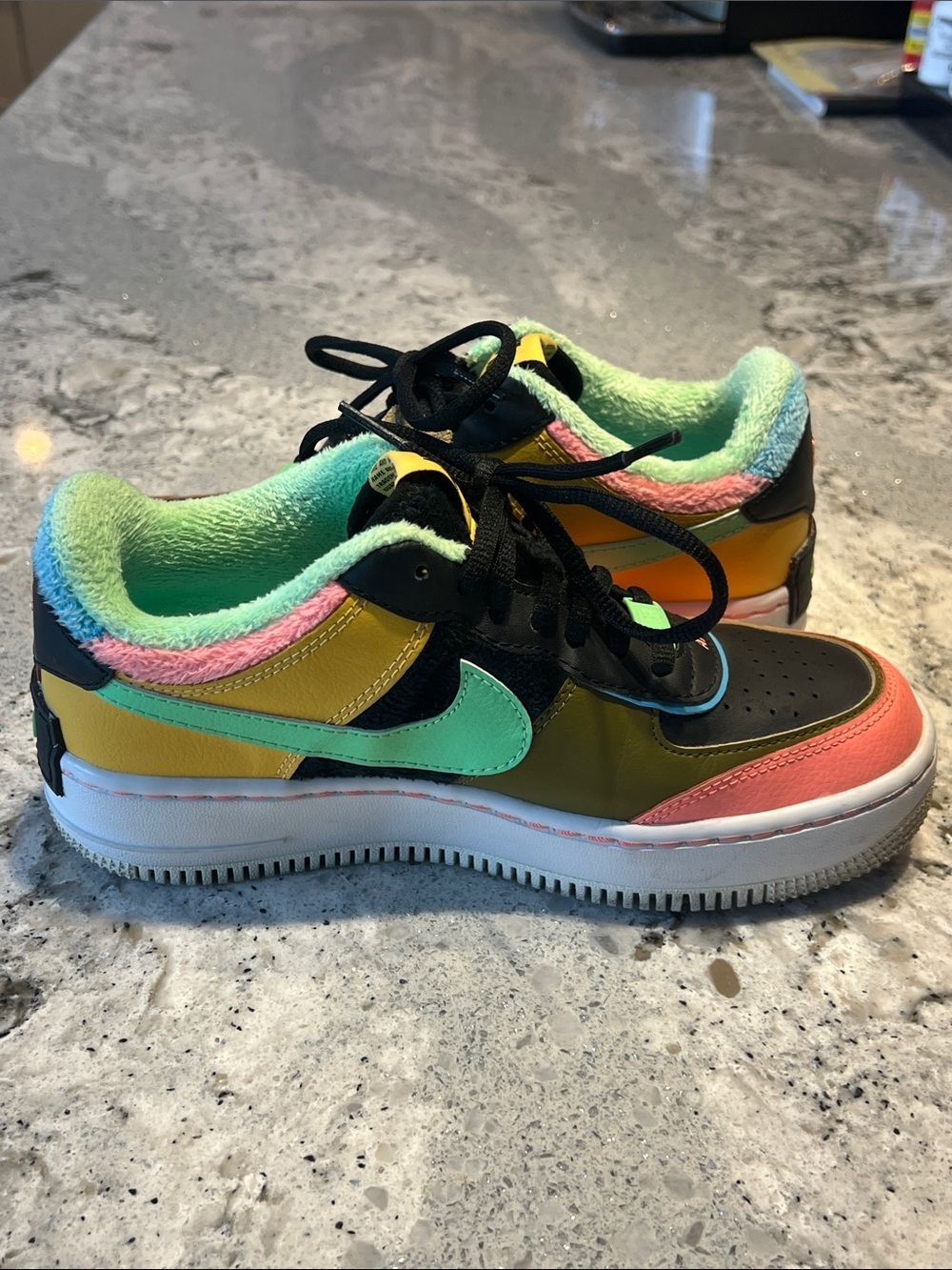 NEW Nike Air Force 1 Shadow SE Solar Flare Atomic Pink Women's Size 7 - Picture 8 of 10